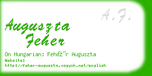 auguszta feher business card